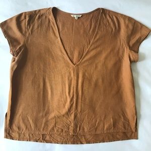 Ali Golden Linen Top
